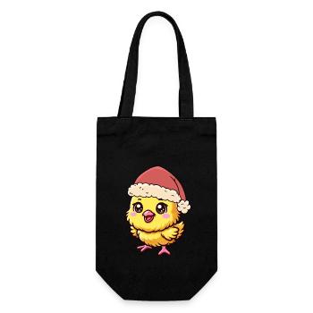 Père Noël Poulet poussin Poulets Volaille - Sac à bouteille - noir - Devant