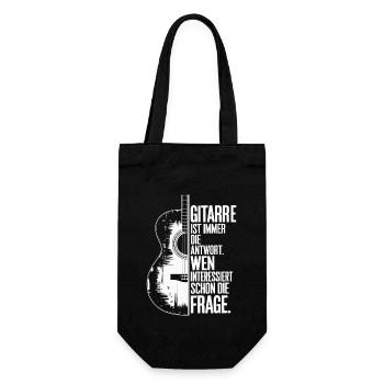 Gitarre ist immer die Antwort, Gitarrist Gitarre - Geschenkbeutel für Flaschen - Schwarz - Vorne