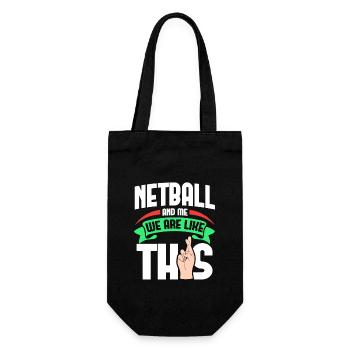 Netball Me Are Like - Geschenkbeutel für Flaschen - Schwarz - Vorne