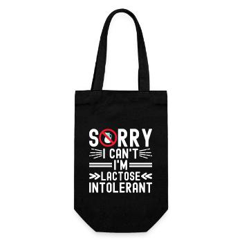 Lactose intolerance Lactose intolerant - Gift Bag for Bottles - black - Front