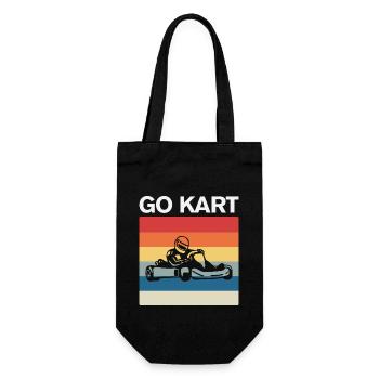 Go Kart Racer Funny Go-Kart Racing Quote Gokart - Gift Bag for Bottles - black - Front