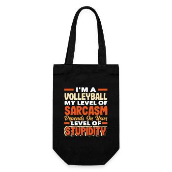 I'm Volleyball My Level Of Sarcasm - Gift Bag for Bottles - black - Front