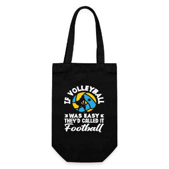 Volleyball was easy, call it football - Gift Bag for Bottles - black - Front