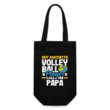 My favorite volleyball player calls me dad - Gift Bag for Bottles - black - Front