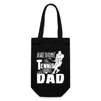Awesome Tennis Dad - Gift Bag for Bottles - black - Front
