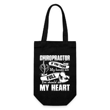 Chiropractor Chiropractor Full Heart - Gift Bag for Bottles - black - Front