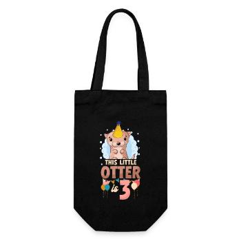 Anniversaire de la loutre Cette petite loutre - Sac à bouteille - noir - Devant