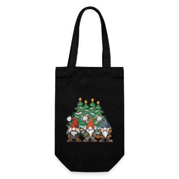 Xmas Christmas Christmas Child Kids Gnome - Gift Bag for Bottles - black - Front