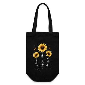 Fleurs d’été Fleur Inspiration Dicton de motivation - Sac à bouteille - noir - Devant