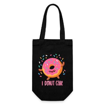 Donut: Mir egal! - Geschenkbeutel für Flaschen - Schwarz - Vorne
