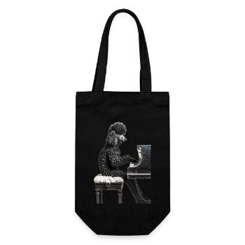 Caniche - Sac à bouteille - noir - Devant