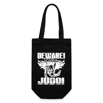 Beware I Know Judo - Gift Bag for Bottles - black - Front