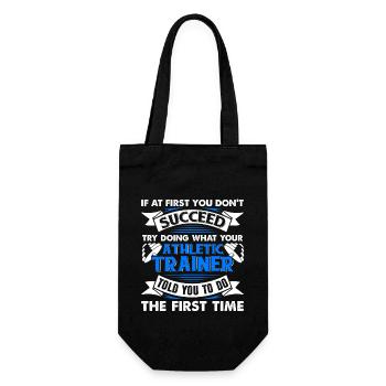 Try Doing What Your Athletic Trainer Told - Gift Bag for Bottles - black - Front