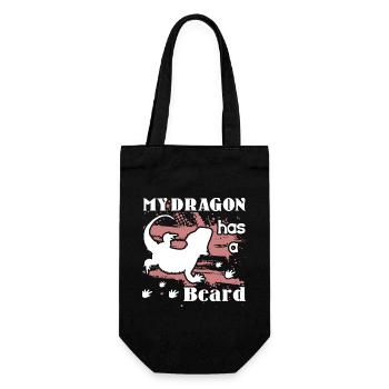 Bearded Dragon My Dragon Has A Beard - Gift Bag for Bottles - black - Front