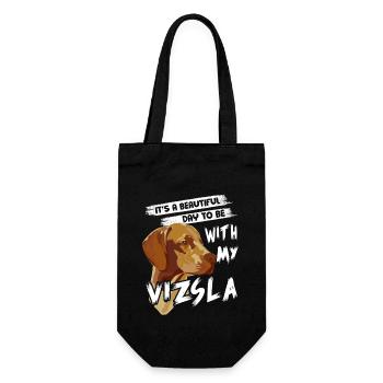 Beautiful Day With Vizsla - Gift Bag for Bottles - black - Front