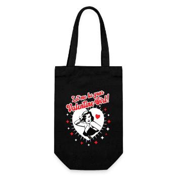 Let Me Be Your Valentine-Girl Freund Verführen - Geschenkbeutel für Flaschen - Schwarz - Vorne