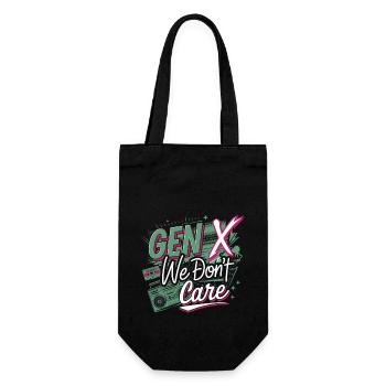 Gen X We Don't Care 4 - Geschenkbeutel für Flaschen - Schwarz - Vorne
