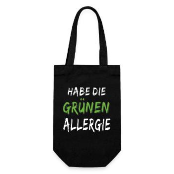 GRÜN HABE DIE GRÜNEN ALLERGIE - Geschenkbeutel für Flaschen - Schwarz - Vorne