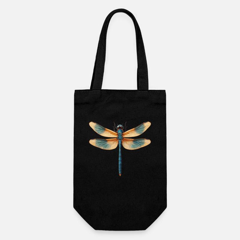 Dragonflies Dragonfly - Gift Bag for Bottles - black