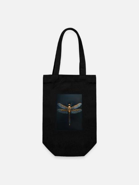 Libellen Libelle - Geschenkbeutel für Flaschen - Schwarz