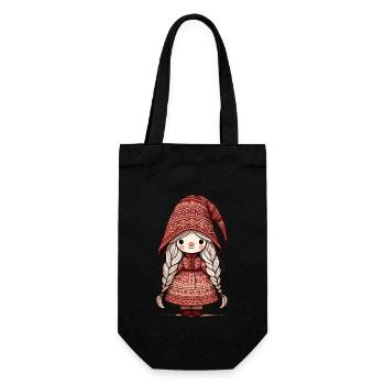Noël Gnome Femme Gnome Festif Fille - Sac à bouteille - noir - Devant
