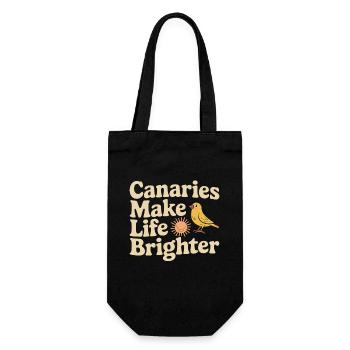 Pet, canary, owner, bird lover and - Gift Bag for Bottles - black - Front