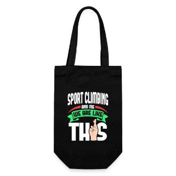 Sport Climbing Me Are Like - Gift Bag for Bottles - black - Front