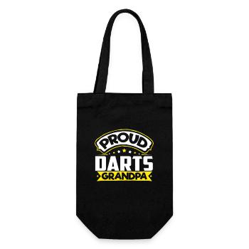 Sport Opa Darts Opa - Geschenkbeutel für Flaschen - Schwarz - Vorne