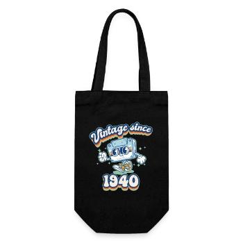 Vintage 1940 Classic Retro Vibes 85th Birthday - Gift Bag for Bottles - black - Front
