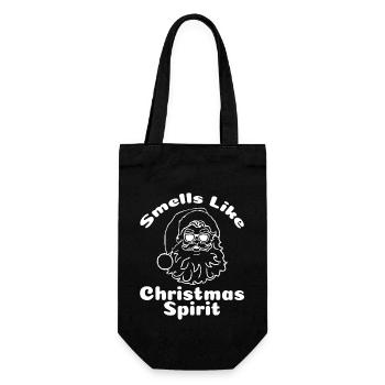 Smell Like Christmas Spirit Shirt Santa Claus Gift - Geschenkbeutel für Flaschen - Schwarz - Vorne