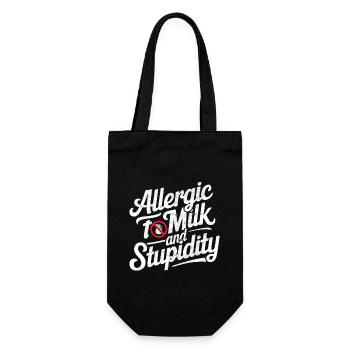 Lactose intolerance Lactose intolerant - Gift Bag for Bottles - black - Front