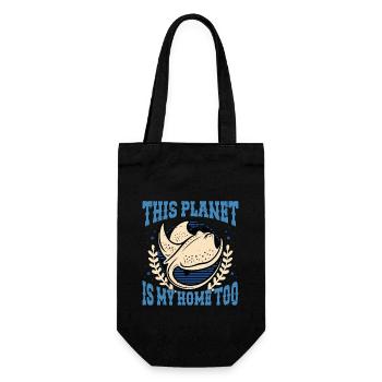 Manta Rays This Planet Is My Home Ocean Animal - Geschenkbeutel für Flaschen - Schwarz - Vorne