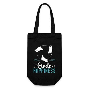 Manta Rays Circle Of Happiness Marine Biology - Geschenkbeutel für Flaschen - Schwarz - Vorne
