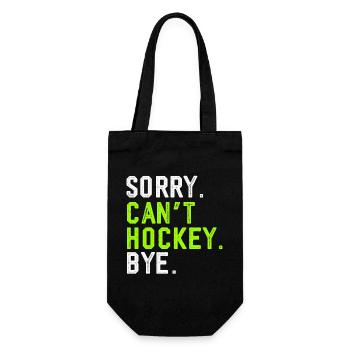 Sorry Can't Hockey Bye Hockey Lover - Gift Bag for Bottles - black - Front