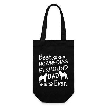 Best Norwegian Elkhound Dad Ever - Gift Bag for Bottles - black - Front