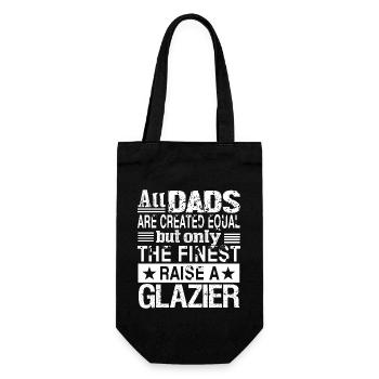 Only The Finest Dad Raise A Glazier - Gift Bag for Bottles - black - Front