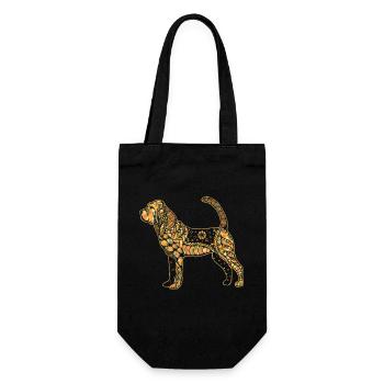 Bloodhound Geometric - Gift Bag for Bottles - black - Front