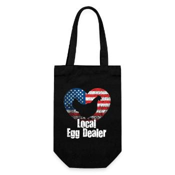 Local Egg Dealer Chicken Owner Farmer - Gift Bag for Bottles - black - Front