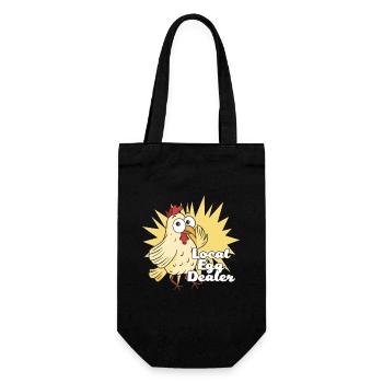 Local Egg Dealer Chicken Owner Farmer - Gift Bag for Bottles - black - Front