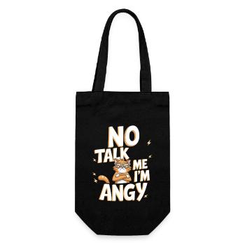 No Talk Me I'm Angy 6 - Geschenkbeutel für Flaschen - Schwarz - Vorne