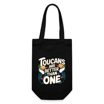 Toucans Are Better Than One 6 - Geschenkbeutel für Flaschen - Schwarz - Vorne