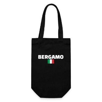 Bergamo Italy Italian Flag Italian - Gift Bag for Bottles - black - Front
