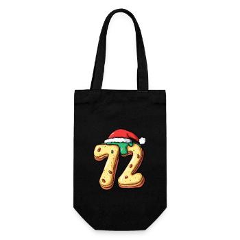72 Zahl Weihnachten Keks - Geschenkbeutel für Flaschen - Schwarz - Vorne