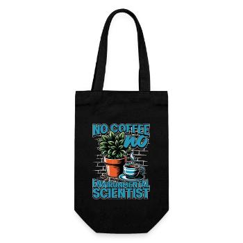Environmental Scientist No Coffee Plant Scientist - Gift Bag for Bottles - black - Front