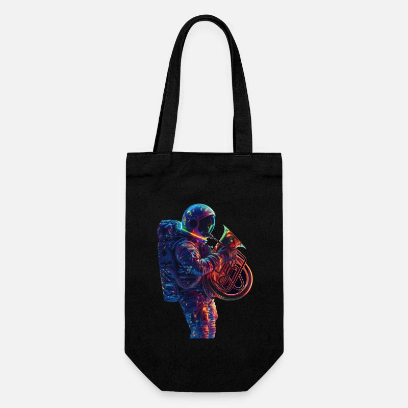 Astronaut Tuba - Geschenkbeutel für Flaschen - Schwarz