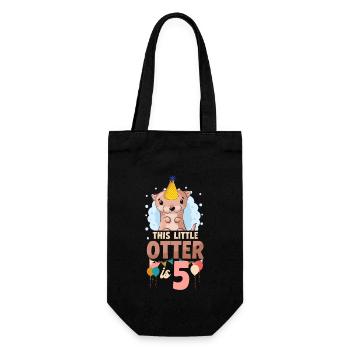 Anniversaire de la loutre Cette petite loutre - Sac à bouteille - noir - Devant