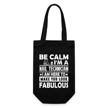 Nail Technician I am A Nail Technician - Gift Bag for Bottles - black - Front