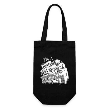 British Shorthair Trapped In A Human Body - Gift Bag for Bottles - black - Front