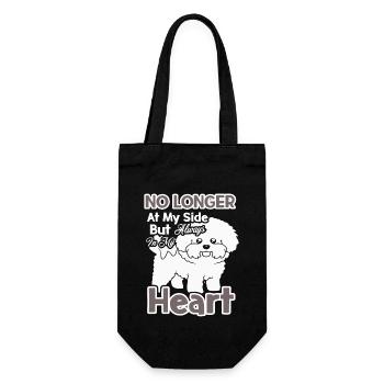 Bichon Frise Always In My Heart - Gift Bag for Bottles - black - Front