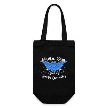 Manta Rays Ocean's Smooth Operators Marine Life - Gift Bag for Bottles - black - Front
